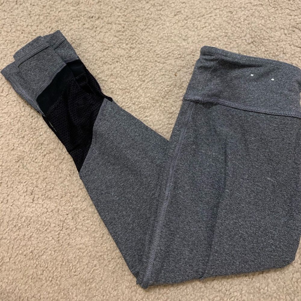 Grey mesh leggings